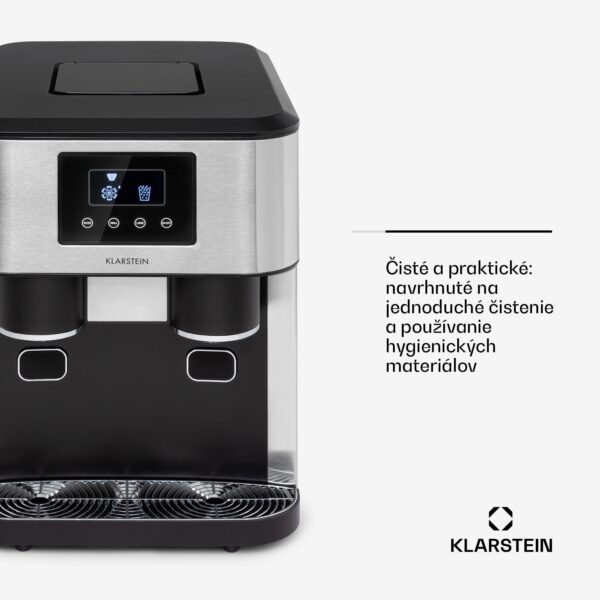 Klarstein Eiszeit Crush, výrobník ľadu, 2 veľkosti, drvený ľad, strieborný - Image 2