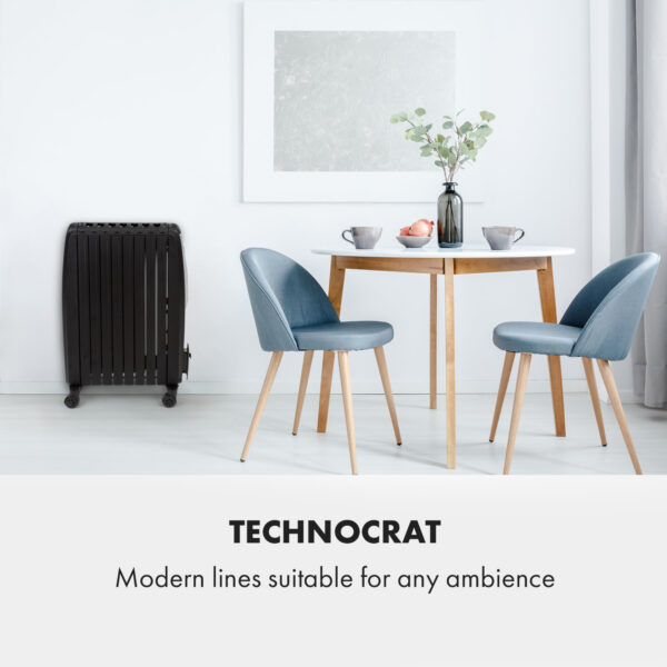 Klarstein Thermaxx Noir, olejový radiátor, 2500 W, 10-30 °C, 24-hod. časovač, diaľkové ovládanie, čierny - Image 3