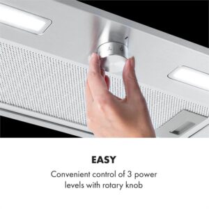 Klarstein Simplica, digestor, 52 cm, vstavaný, 400 m³/h, LED, nehrdzavejúca oceľ