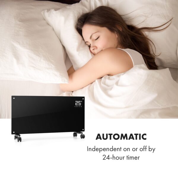 Klarstein Bornholm Smart, konvektor, 2000 W, WiFi, LED displej, časovač, IP24, čierny