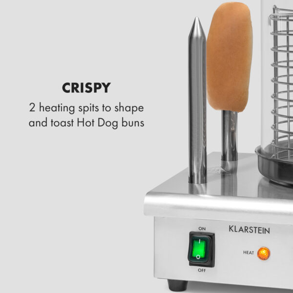 Klarstein Wurstfabrik 550, hotdogovač, 550 W, 5 l, 30 – 100 °C, sklo, nehrdzavejúca oceľ - Image 2
