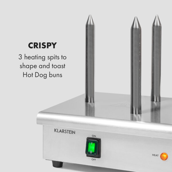 Klarstein Wurstfabrik 600, hotdogovač, 600 W, 5 l, 30 – 100 °C, sklo, nehrdzavejúca oceľ - Image 2