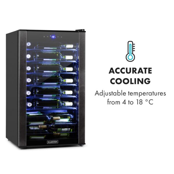 Klarstein Vinomatica, vinotéka, 95 l, dotykové ovládanie, 85 W, 4-18°C, čierna - Image 2