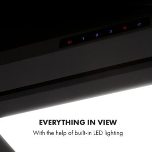 Klarstein Lumiere, digestor, 70 cm, vstavaný, 750 m³/h, A, LED, biely