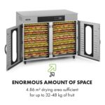 Klarstein Master Jerky 500, sušička potravín, 3000 W, 40 – 90 °C, 24 hod. časovač, nehrdzavejúca oceľ, strieborný - Image 3
