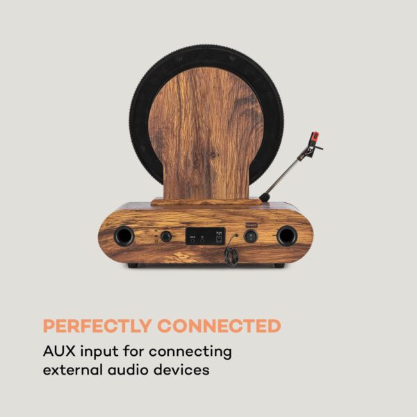 Auna Verticalo SE DAB, retro gramofón, DAB+, FM tuner, USB, BT, AUX, drevo - Image 3