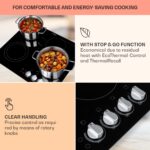 Klarstein EasyCook, sklokeramická varná doska, 6100 W, otočný regulátor, čierna