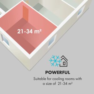 Klarstein Iceblock Ecosmart 7, mobilná klimatizácia 3 v 1, 7 000 BTU, ovládanie cez aplikáciu, biela