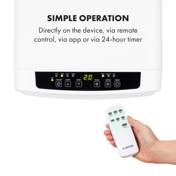 Klarstein Iceblock Ecosmart 7, mobilná klimatizácia 3 v 1, 7 000 BTU, ovládanie cez aplikáciu, biela - Image 3
