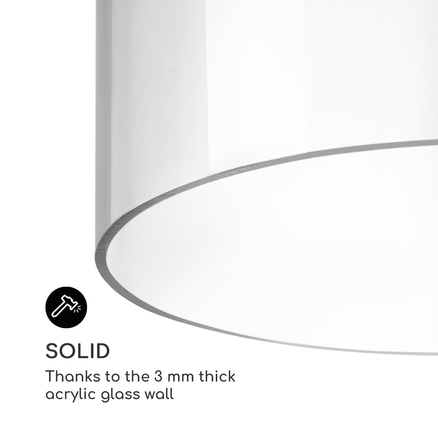 Blumfeldt Skydive 100, pozorovateľňa rýb, 100 cm, Ø 20 cm, akryl, kov, transparentná - Image 2