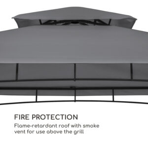 Blumfeldt Steakhouse Wings, altánok, 244 x 260 x 152 cm, 160 g/m², polyester, oceľ, sivý