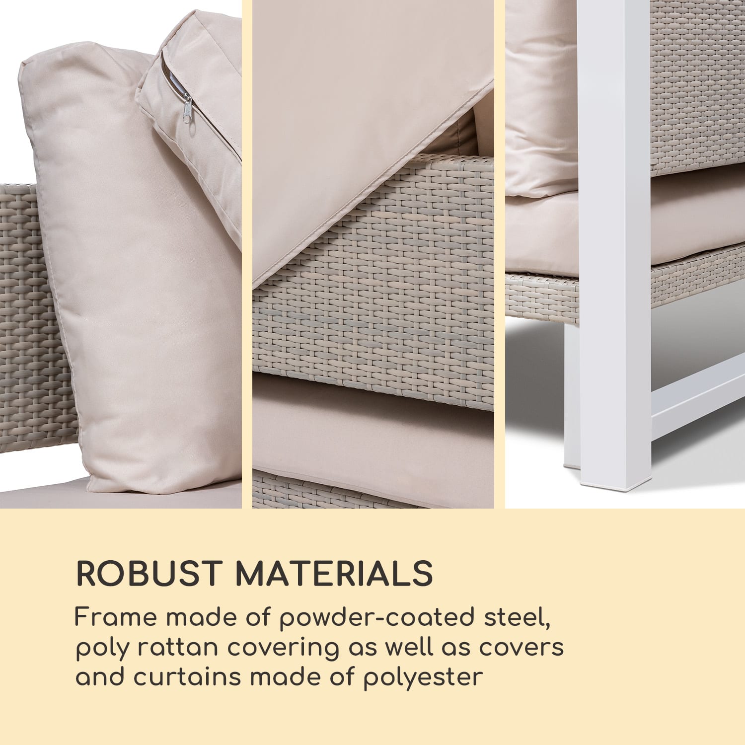 Blumfeldt Havana & Lounge-Set, pergola & lounge-set, 270 x 230 x 270 cm, 4 dvojsedadlá, biela - Image 2