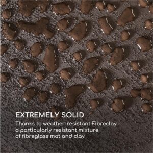 Blumfeldt Solid Grow Rust, kvetináč, 40 x 41 x 40 cm, fibreclay, hrdzavá farba