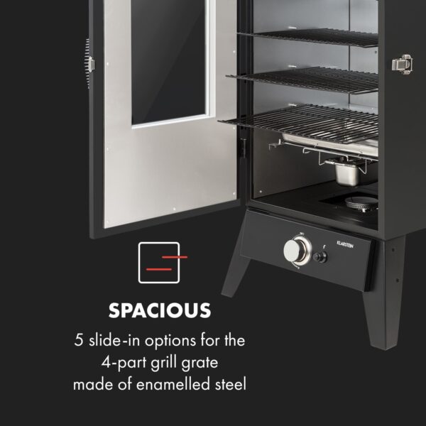 Klarstein Pasadena, plynový gril s udiarňou, 2,5 kW, 180°C - Image 2