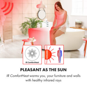 Klarstein Hot Spot Crystal Reflect Smart, infračervený ohrievač, 850 W, aplikácia, časovač, zrkadlo