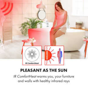 Klarstein Hot Spot Crystal Spotless Smart, infračervený ohrievač, 750 W, aplikácia, čierny