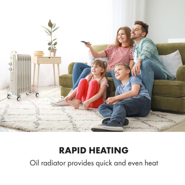 Klarstein Thermaxx Retroheat, olejový radiátor, 2000 W, kolieska, sivohnedý (taupe)