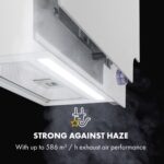 Klarstein Amelia, digestor, 60 cm, nástenný, 586 m³/h, LED, otočné dotykové ovládanie, biely - Image 2