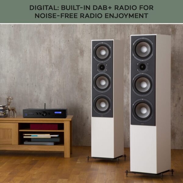 Auna AMP-CD608 DAB, HiFi stereo zosilňovač, 4 x 100 W, RMS, DAB+ BT, optický vstup, diaľkový ovládač - Image 2