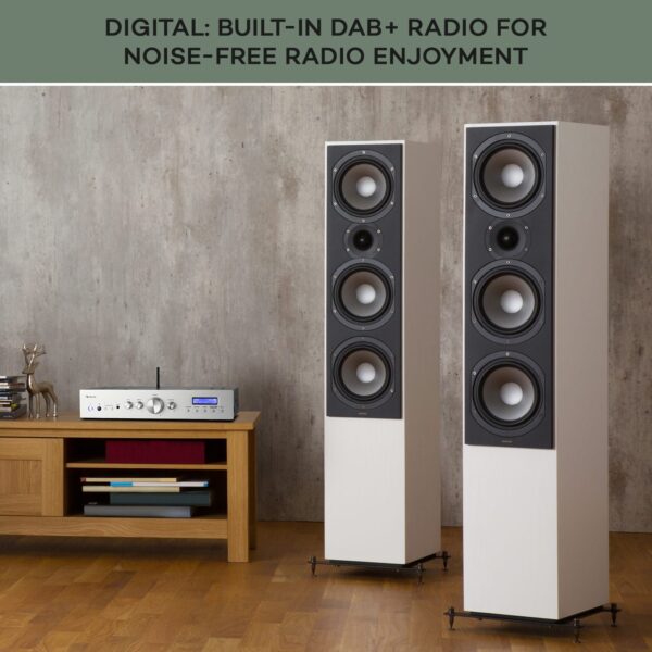 Auna AMP-CD608 DAB, HiFi stereo zosilňovač, 4 x 100 W, RMS, DAB+ BT, optický vstup, diaľkový ovládač - Image 2