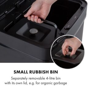 Klarstein Royal Trash Matte Black, odpadkový kôš so senzorom, 72 l, ušľachtilá oceľ, matná čierna