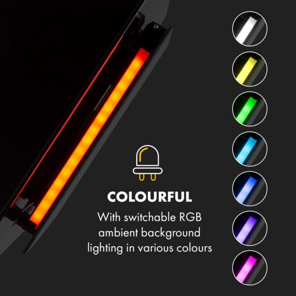 Klarstein Eleonora 90, digestor, 90 cm, nastenný, 426 m³/h, dotykový panel, LED, A++, čierny - Image 3