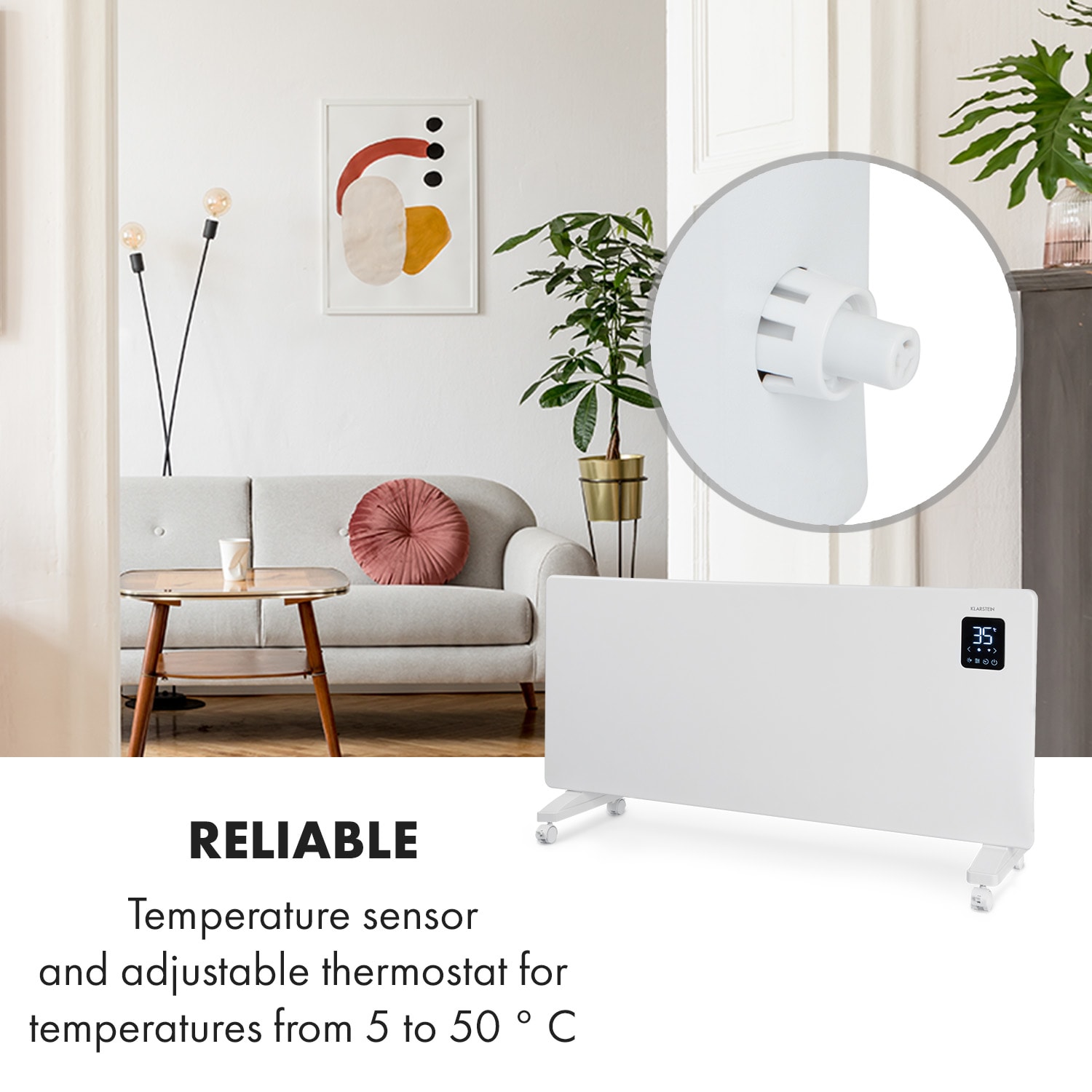 Klarstein Bansin Smart 2500, konvektor, 2500 W, ovládanie cez aplikáciu - Image 2