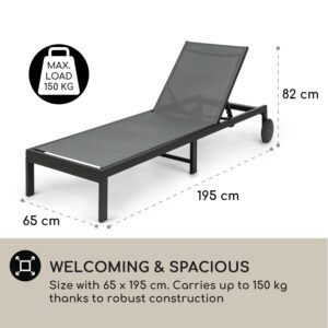 Blumfeldt Lucca Lounger, záhradné lehátko, hliník, 4 úrovne