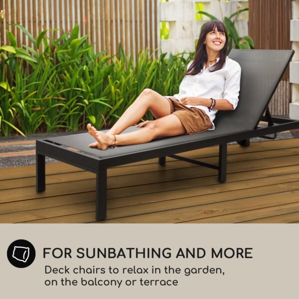 Blumfeldt Lucca Lounger, záhradné lehátko, hliník, 4 úrovne - Image 3