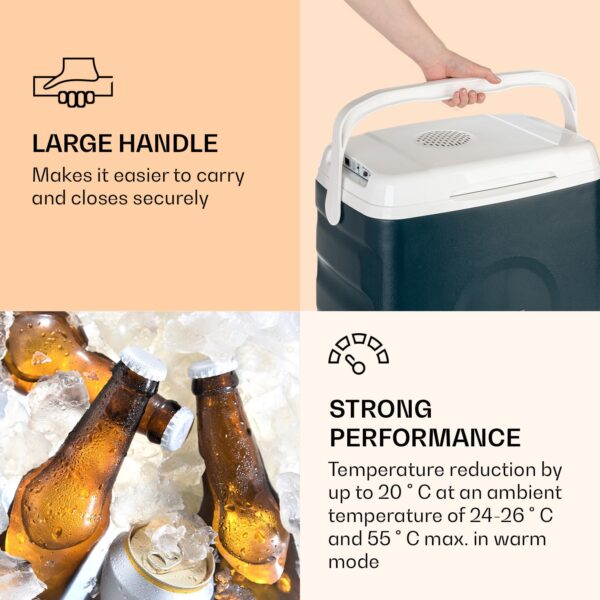 Klarstein BeerBelly 29, autochladnička, elektrický chladiaci box, funkcia chladenia a udržiavania tepla, USB port, režim ECO - Image 2