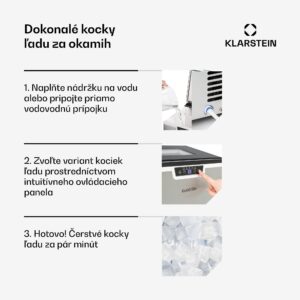 Klarstein Icefestival Cube, výrobník ľadu, 400 W, nádrž 1,9 l, 20 kg/24 h
