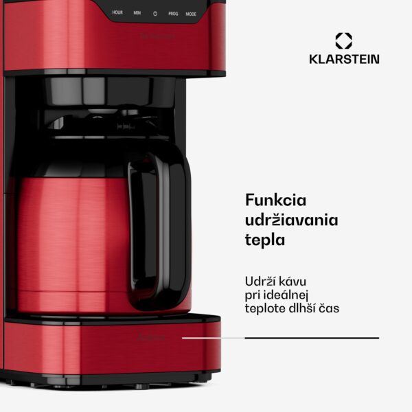 Klarstein Arabica 1.2, kávovar, 1,2 l, EasyTouch Control, strieborný/čierny - Image 3