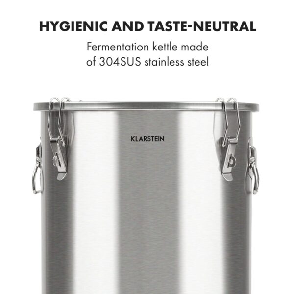 Klarstein Gärkeller Pro XL, fermentačný kotol, 60 l, výpustný ventil na kvasinky, nehrdzavejúca oceľ - Image 3