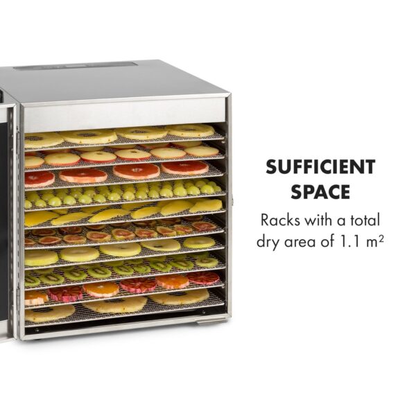 Klarstein Captain Jerky 110, sušička potravín, 1000 W, 30-90 °C, 24-hod. časovač, nehrdzavejúca oceľ