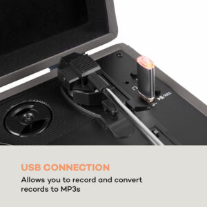 Auna Peggy Sue BT, gramofón, stereo reproduktor, USB, BT, prenosný