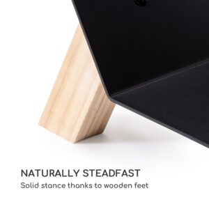 Blumfeldt Langdon Wood Black, stojan na drevo, 68 × 38 × 34 cm, železo a drevo
