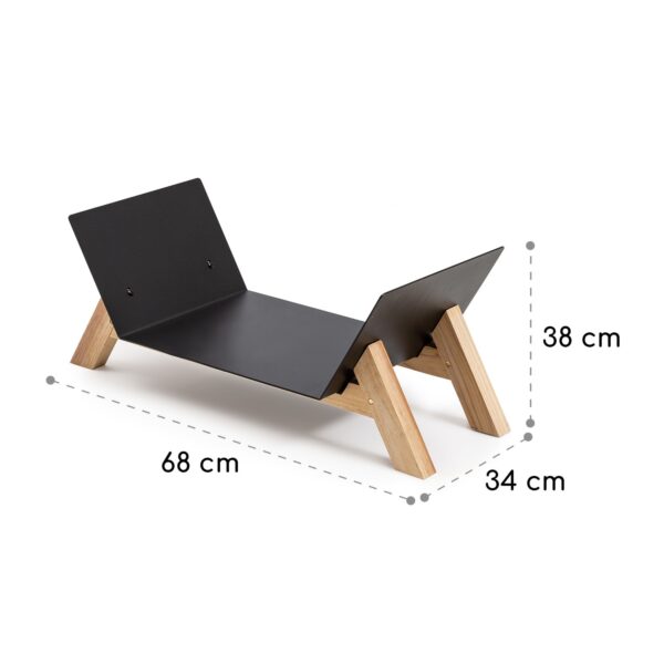 Blumfeldt Langdon Wood Black, stojan na drevo, 68 × 38 × 34 cm, železo a drevo - Image 2