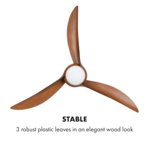 Klarstein Monteverde, stropný ventilátor, stropné svetlo, 52", 8376 m³/h, 3 lopatky