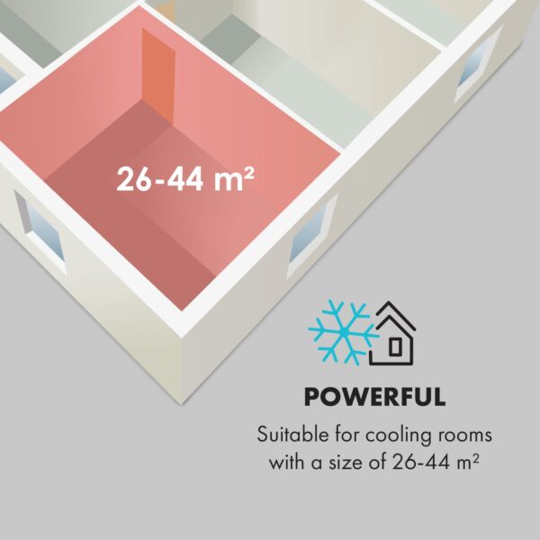 Klarstein Pure Blizzard Smart 9k, mobilná klimatizácia, 9 000 BTU/2,6 kW, A, diaľkový ovládač - Image 2