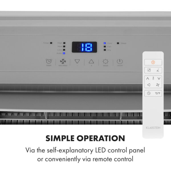 Klarstein Grandbreeze Pro 14K, mobilná klimatizácia 3 v 1, 460 m³/h, 14 000 BTU/1,65 kW - Image 3