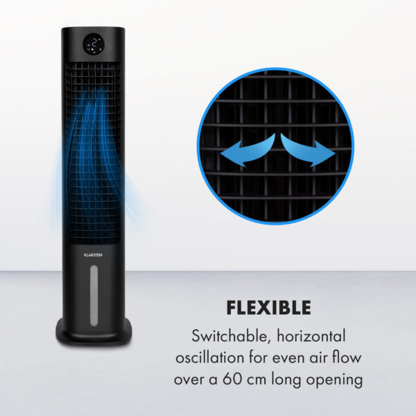 Klarstein Skytower Grand Smart, ochladzovač vzduchu, 80 W, 480 m³/h, 8 l, mobilný