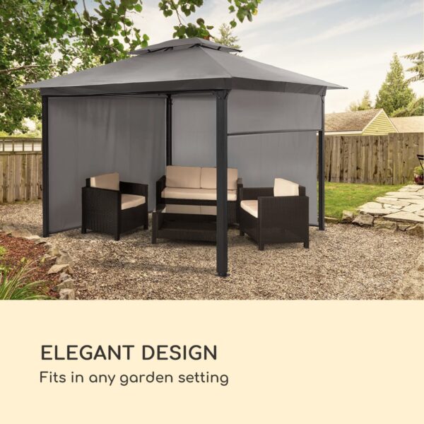 Blumfeldt Grandezza Cortina, pergola, 3 x 3 m, 4 bočné steny - Image 3