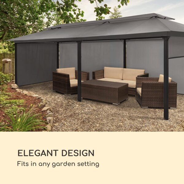 Blumfeldt Grandezza Cortina, pergola, 3 x 6 m, 4 bočné steny - Image 3