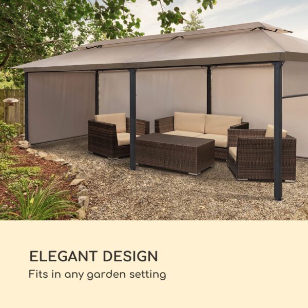 Blumfeldt Grandezza Cortina, pergola, 3 x 6 m, 4 bočné steny - Image 3