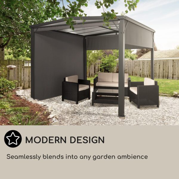 Blumfeldt Pantheon Cortina Solid Sky, pergola, prístrešok, 3 x 4 m, polykarbonát - Image 3