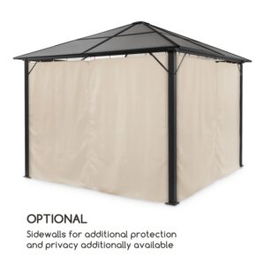 Blumfeldt Pantheon Solid Sky Ambient Solar, altánok, sivá strecha, 3 x 3 m, polykarbonát, hliník
