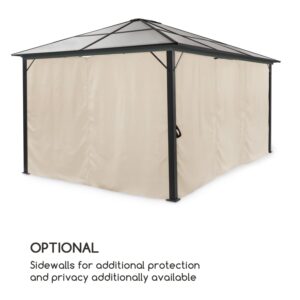 Blumfeldt Pantheon Solid Sky Ambient Solar, altánok so strechou, 3 x 4 m, polykarbonát, hliník, osvetlený