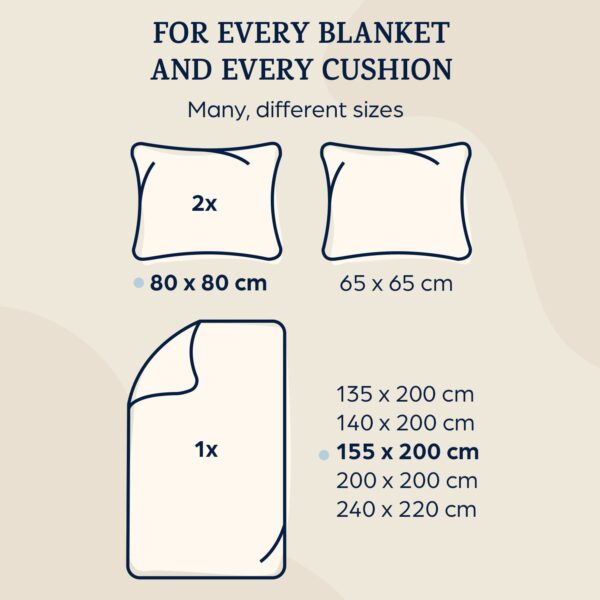 Sleepwise Soft Wonder-Edition, posteľná bielizeň, tmavomodrá, 155 × 200 cm, 80 x 80 cm - Image 3