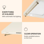 Klarstein Victoria, digestor, 60 cm, nástenný, 644,5 m³/h, LED, retro dizajn, čierny