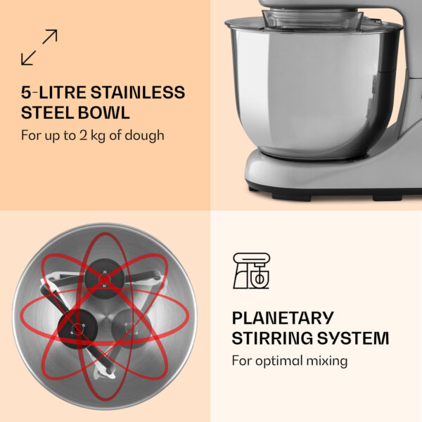 Klarstein Bella Pico 2G, kuchynský robot, 1300 W, 1,7 PS, 6 stupňov, 5 l
